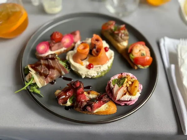 Platter of appetisers served at a George & Dragon event